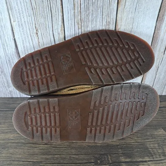Dr. Martens Isham Desert Tan Oasis Suede Slip On Slingback Mule Women's Sz 8.5