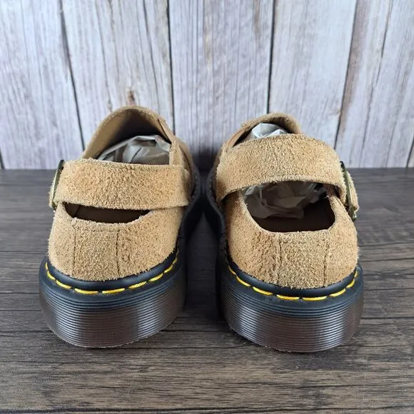 Dr. Martens Isham Desert Tan Oasis Suede Slip On Slingback Mule Women's Sz 8.5