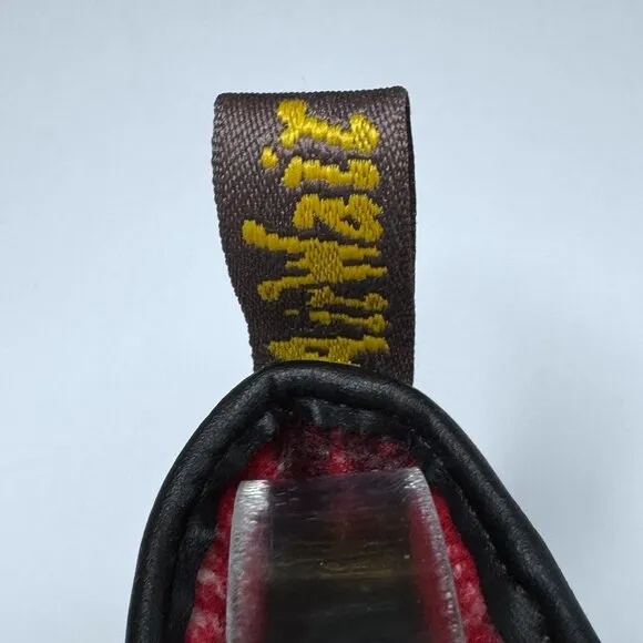 Dr. Martens Kids Size 1 Leather Canvas Lace Up Boots Flannel Lining 1460 Shoes