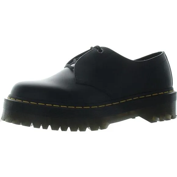 Dr. Martens Mens Jarrick Lo Black Lugged Sole Leather Derby Shoes New