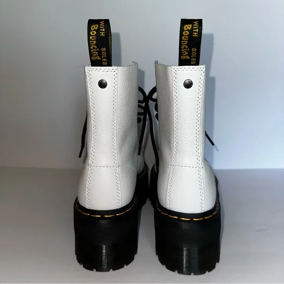 Dr. Martens s7 Platform Max White Leather Women's Boots New. Pascal leather.