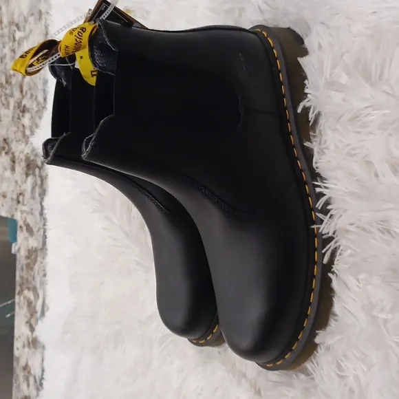 Dr. Martens Safety Toe Industrial Slip Resistant Slip On Boots Shoes Black NEW
