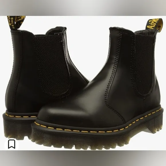 Dr. Martens Safety Toe Industrial Slip Resistant Slip On Boots Shoes Black NEW