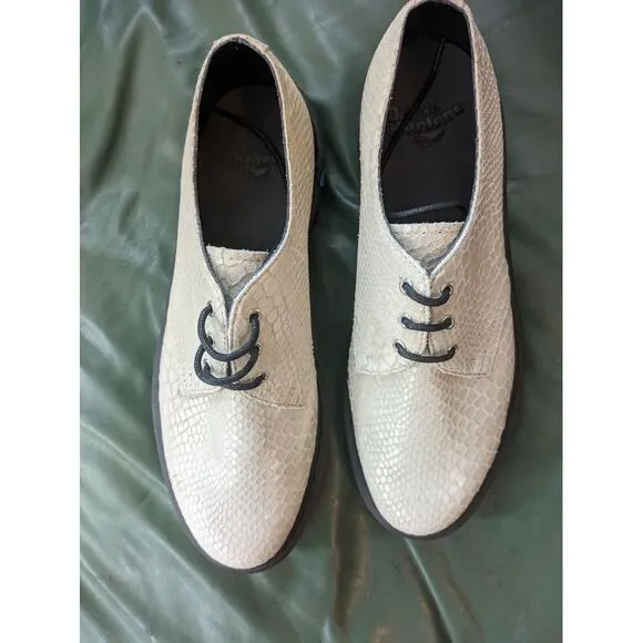 Dr. Martens snakeskin oxford shoes Unique Pair Off White Men's 9 W10 See Descrip