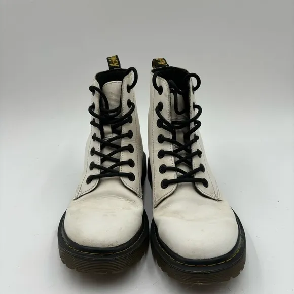 Dr. Martens Women’s 9 White Leather Luana Lace Up Combat Boots