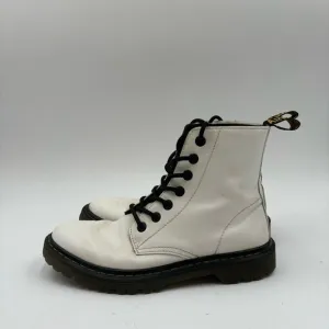 Dr. Martens Women’s 9 White Leather Luana Lace Up Combat Boots