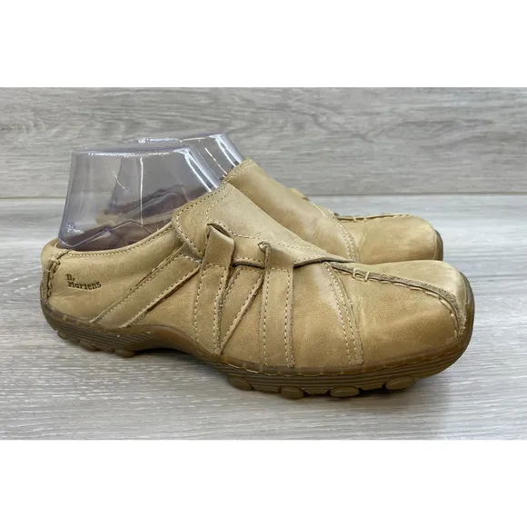 Dr. Martens Women's US 6 Brown Leather Slip-On Mule Loafers Shoes Y2k