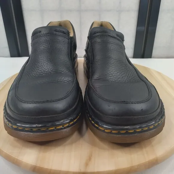 Dr. Martens Zack Elastic Slip on Black Pebble Leather Shoes 11198 Men US 12M