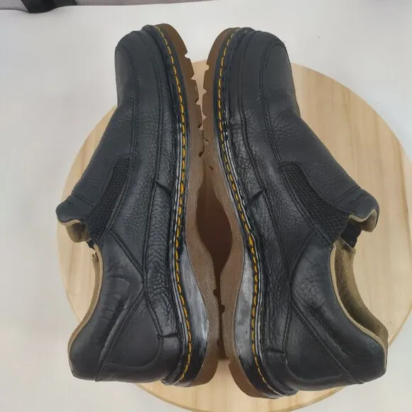 Dr. Martens Zack Elastic Slip on Black Pebble Leather Shoes 11198 Men US 12M