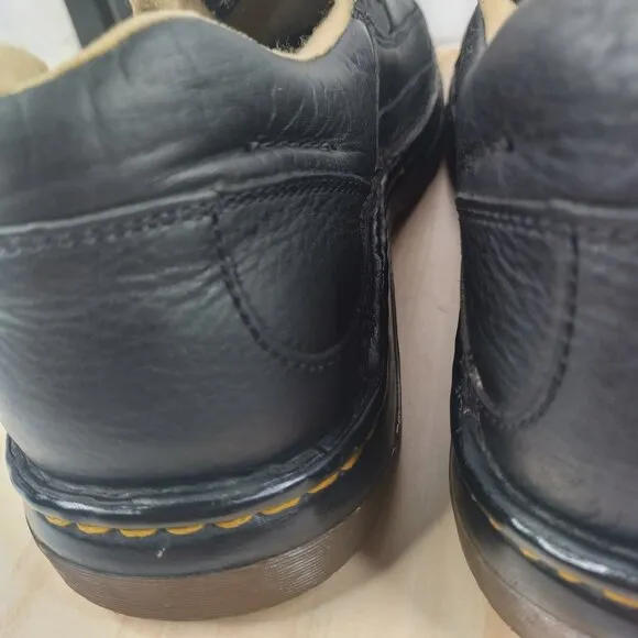 Dr. Martens Zack Elastic Slip on Black Pebble Leather Shoes 11198 Men US 12M