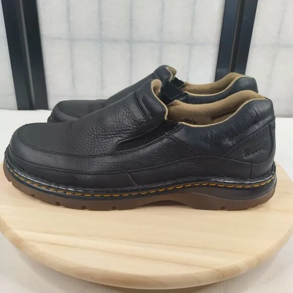 Dr. Martens Zack Elastic Slip on Black Pebble Leather Shoes 11198 Men US 12M