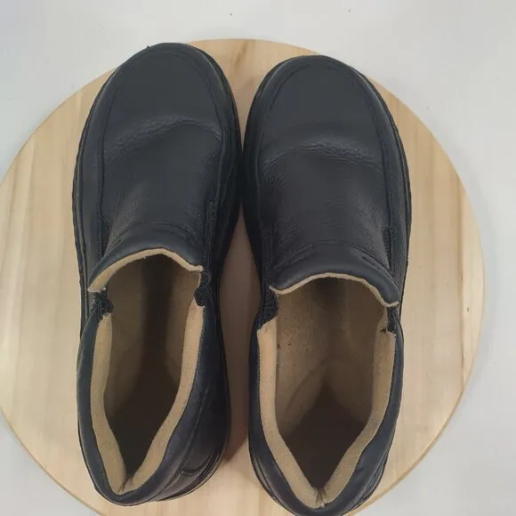 Dr. Martens Zack Elastic Slip on Black Pebble Leather Shoes 11198 Men US 12M