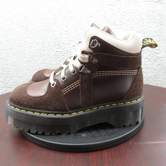 Dr. Martens Zuma Hiker Platform Boots Womens 8 EU 39 Brown Suede Leather Doc