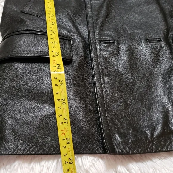 Dr. Who Christopher Eccleston Black Leather Coat Jacket By Feather Skin Size XXS