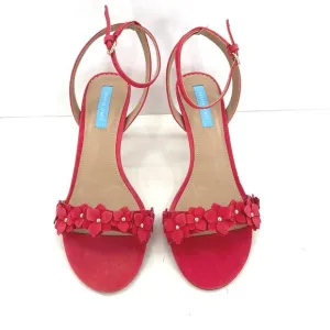 Draper James Leather Sandals Women’s Floral Alice Open Toe Heels Shoes