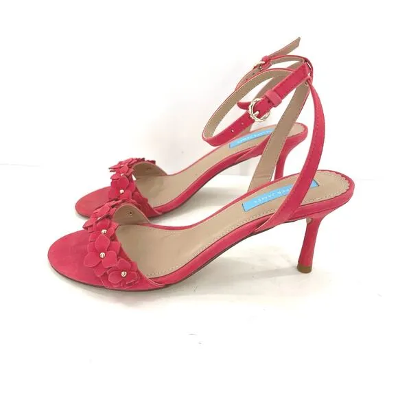 Draper James Leather Sandals Women’s Floral Alice Open Toe Heels Shoes