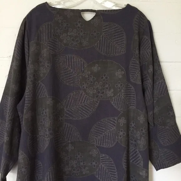 Dress Boat Neck Long Sleeve Art to Wear NWT OS