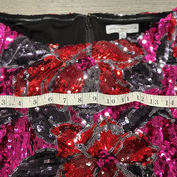 Dress The Population Malia Sequined Off Shoulder Bodycon Medium Cocktail Prom