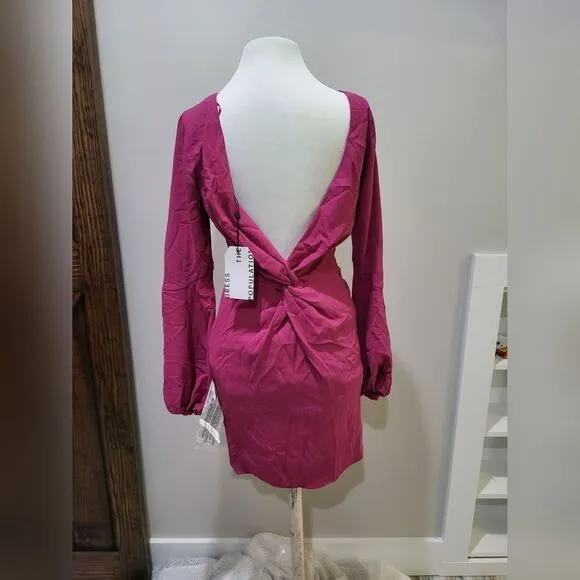 DRESS THE POPULATION Mackenzie Dress NWT size Small HIBISCUS/PINK