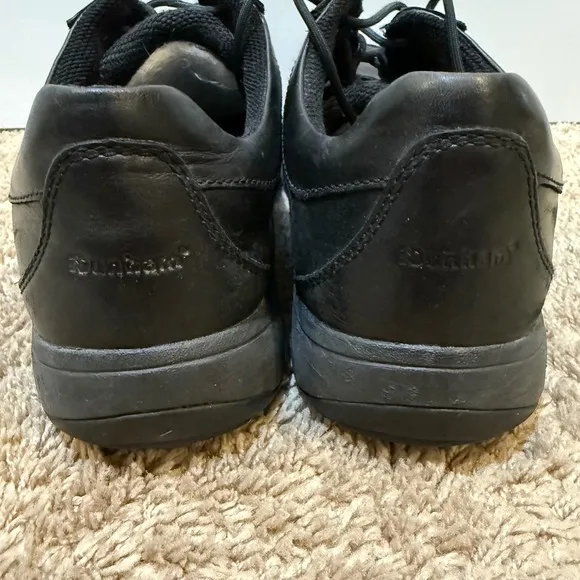 Dunham Leather Oxford Walking Shoes Comfort Work Black Mens 13 B