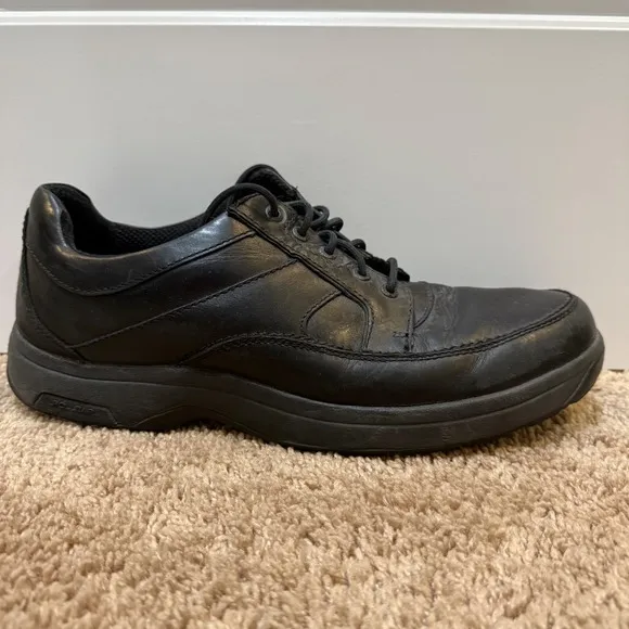 Dunham Leather Oxford Walking Shoes Comfort Work Black Mens 13 B