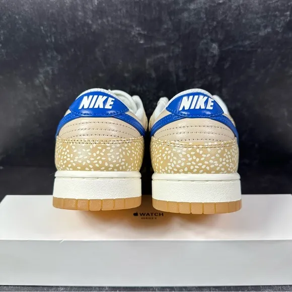 DUNK LOW PREMIUM MONTREAL BAGEL SESAME SEED PRINT MENS SHOES SIZE 9.5 GUM SOLE