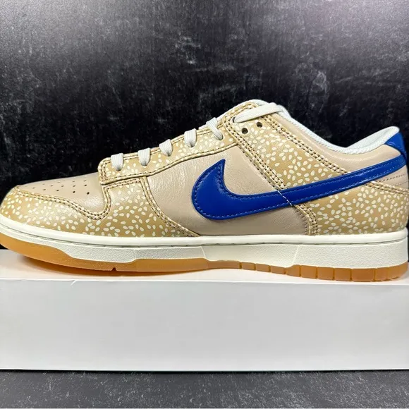 DUNK LOW PREMIUM MONTREAL BAGEL SESAME SEED PRINT MENS SHOES SIZE 9.5 GUM SOLE