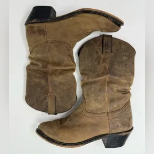 Durango Slouch Cowboy Boot Woman’s size 8.5 distressed brown leather