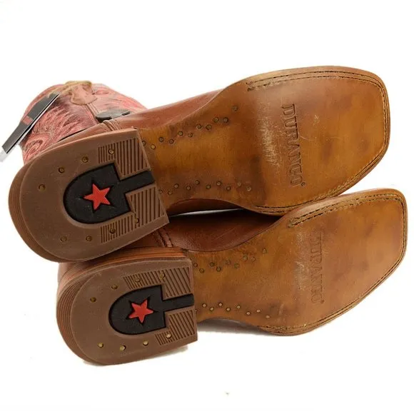 DURANGO Tawny English Rose Arena Pro Square Toe Western Boots 10 M NEW