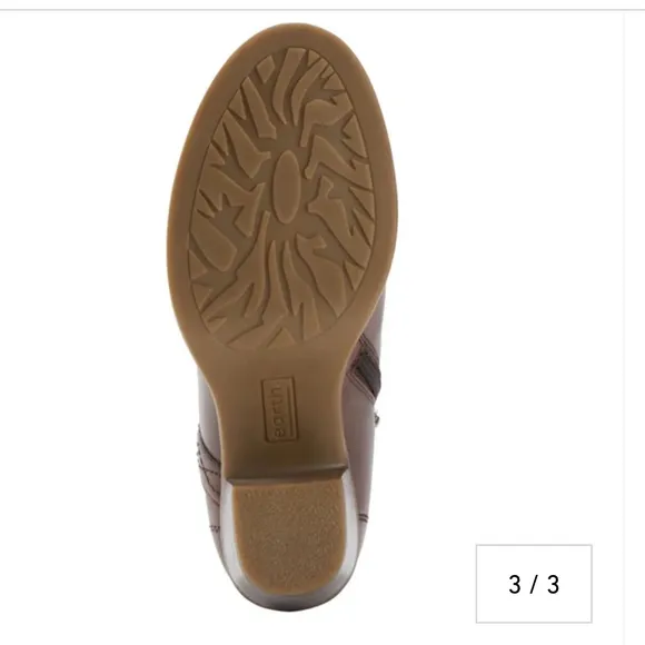 Earth Lina Austin Wide Ankle Boot - Mahogany Brown 8.5 NWOB Floor Sample Ret$120