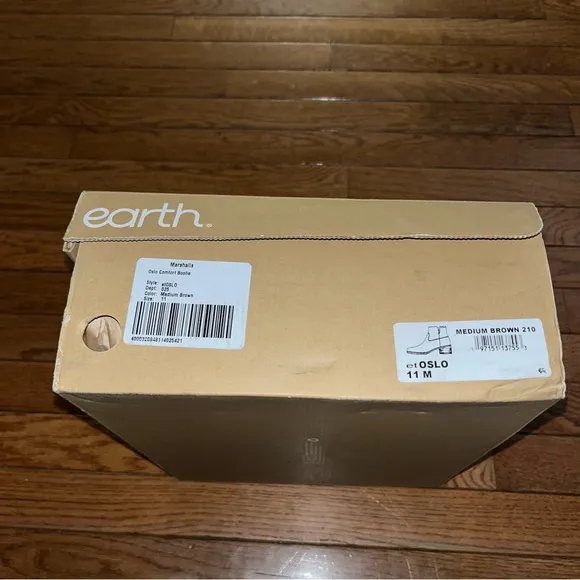 Earth Oslo Suede Comfort Booties Medium Brown Women’s Size 11 NIB