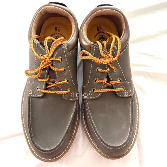 Earth Spirit Geldron Leather Emery dark gray lace up dress shoes  SZ 8.5 NWOT