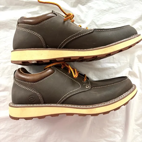 Earth Spirit Geldron Leather Emery dark gray lace up dress shoes  SZ 8.5 NWOT