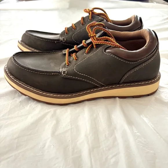 Earth Spirit Geldron Leather Emery dark gray lace up dress shoes  SZ 8.5 NWOT