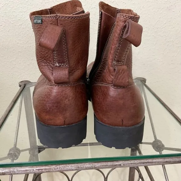 Eastland Jett Men's 11.5 Leather upper Boots Brown zip sides no inserts