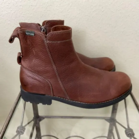 Eastland Jett Men's 11.5 Leather upper Boots Brown zip sides no inserts