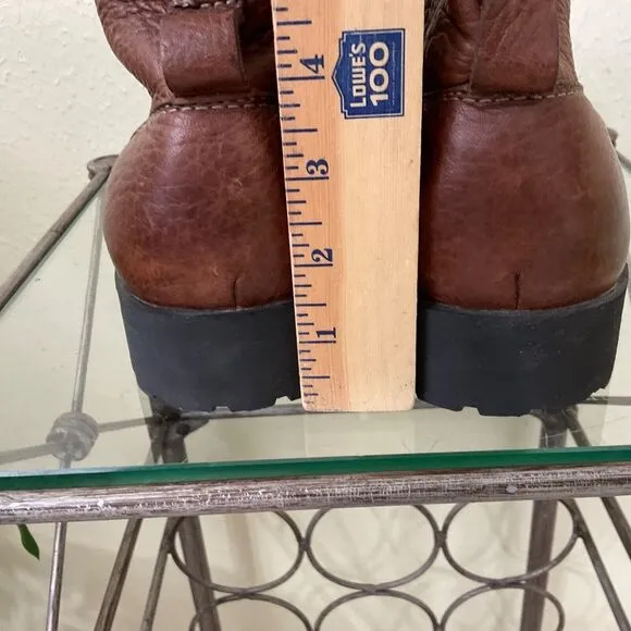 Eastland Jett Men's 11.5 Leather upper Boots Brown zip sides no inserts