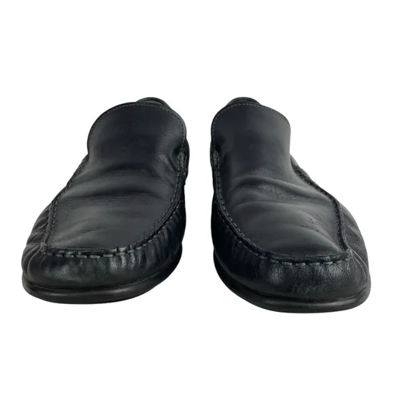 ECCO Classic MOC 2.0 Driving Style Loafer Black Leather Shoes Mens 48 EU 14 US