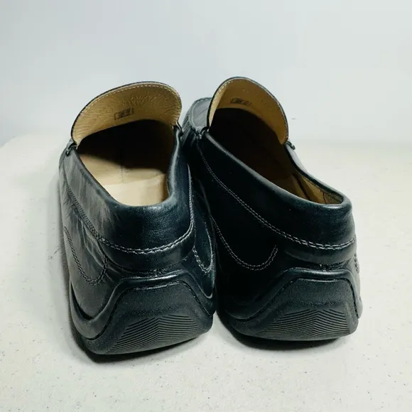 Ecco Classic Moc 2.0 Leather Slip-On Loafers Shoes Men's Size 45 Black Teacher