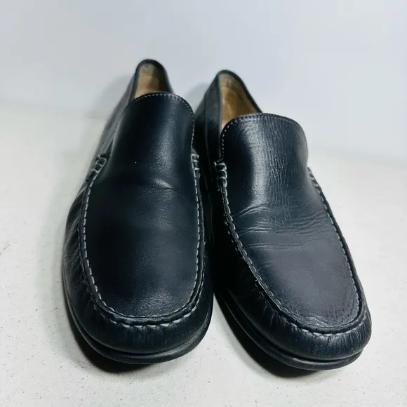Ecco Classic Moc 2.0 Leather Slip-On Loafers Shoes Men's Size 45 Black Teacher