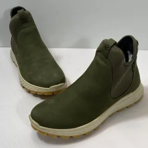 ECCO Exostrike Chelsea GTX Boot Womens US 9 EU 40 Olive Green Gore-Tex Leather
