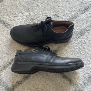 ECCO Fusion Oxford Dress Shoes Black Leather Lace-Up Moc Toe 11 new without box