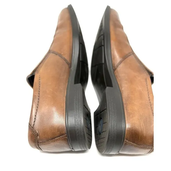 ECCO Helsinki Bike Toe Slip On Loafer Men's Size 45 (11) Brown/Tan Leather Shoes