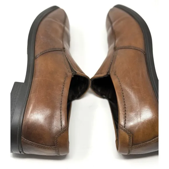 ECCO Helsinki Bike Toe Slip On Loafer Men's Size 45 (11) Brown/Tan Leather Shoes