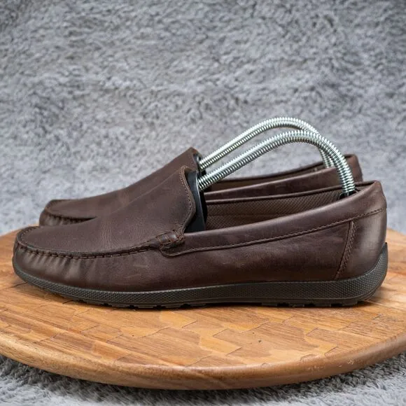 ECCO S Lite Moc Classic Leather Loafer Men’s US 7-7 1/2 Cocoa Brown Excellent!!