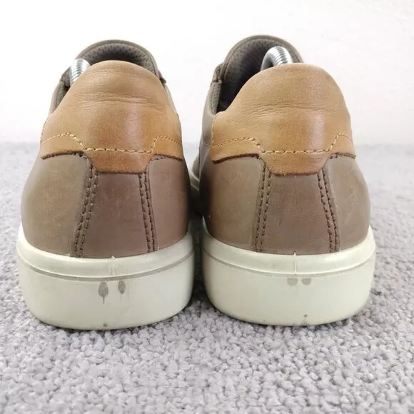 ECCO Soft 8 Mens 43 EU Shoes Low Top Leather Comfort Sneakers Brown Lace Up