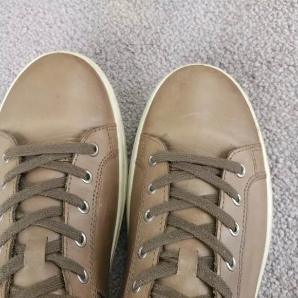 ECCO Soft 8 Mens 43 EU Shoes Low Top Leather Comfort Sneakers Brown Lace Up