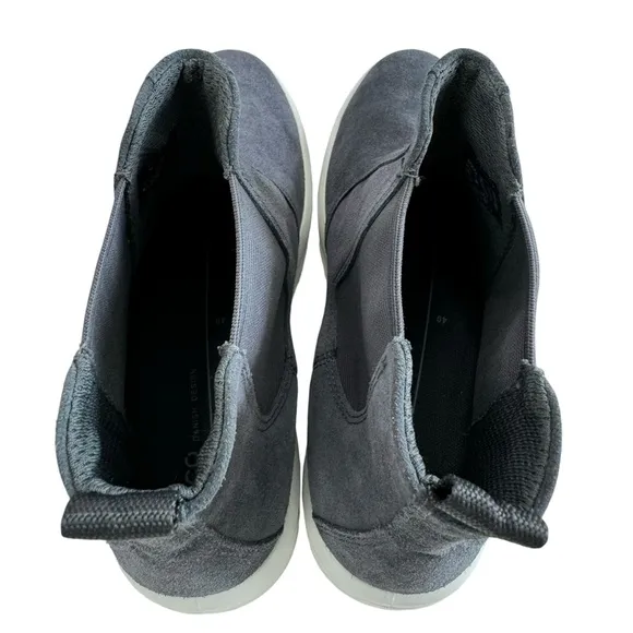 Ecco Soft 9 II Suede Chelsea Sneaker Boots in Magnet Size US 9-9.5