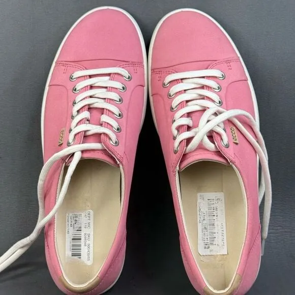 ECCO Soft 7 Women's Nubuck pink Sneaker shoes size 10