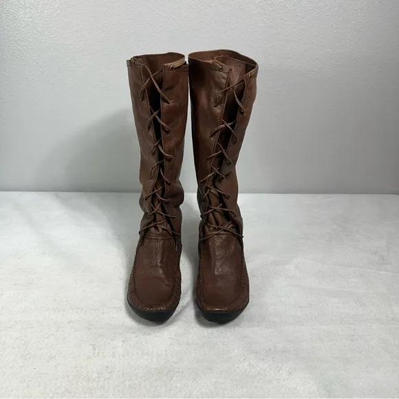 Eddie Bauer Boots Size 9.5 Women's Moccasin Shoes Brown Soft Lace…